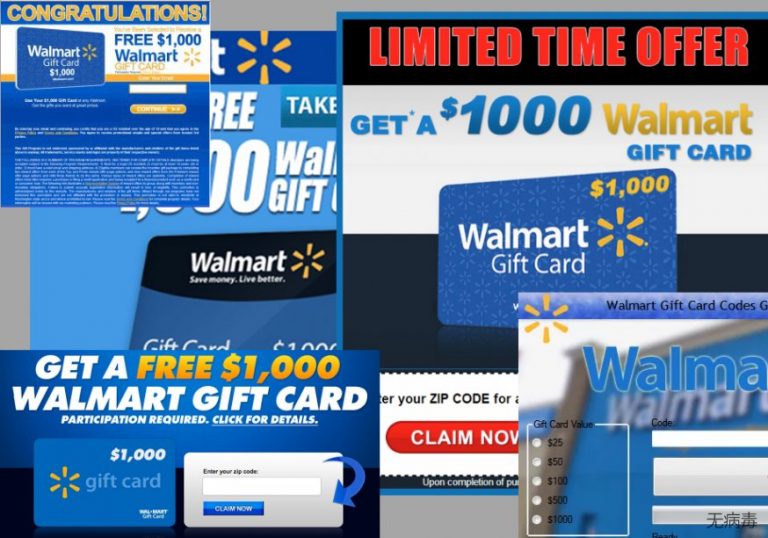 $1000 Walmart Gift Card Winner 广告