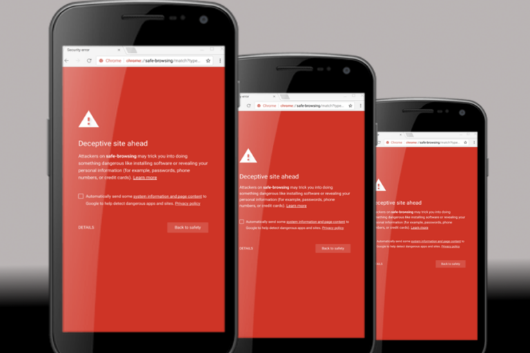 Deceptive Site Ahead pop-up
