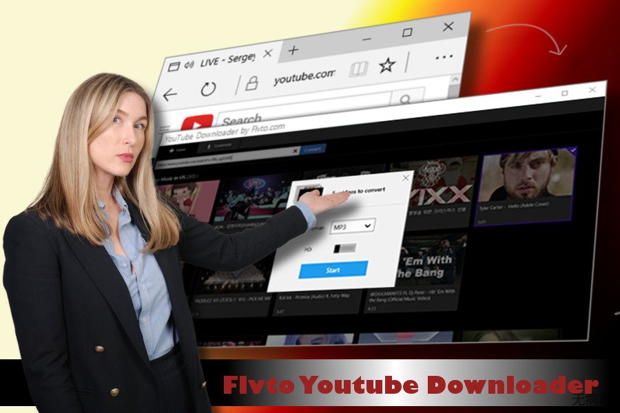 表示 Flvto Youtube Downloader 应用程序