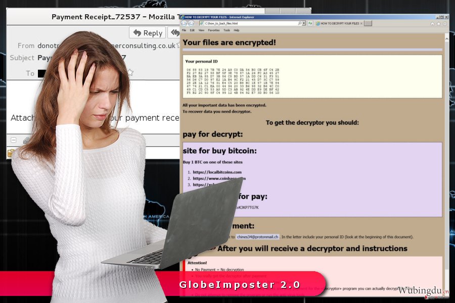 GlobeImposter 2.0 勒索病毒的图片