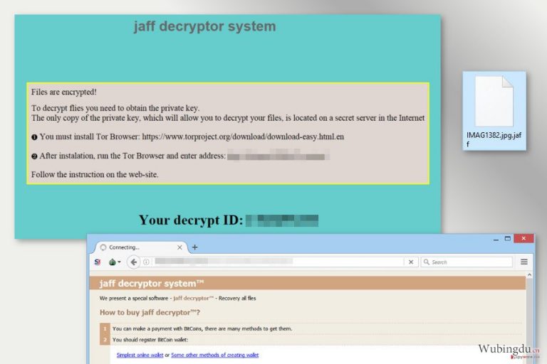 Jaff 勒索软件的图像
