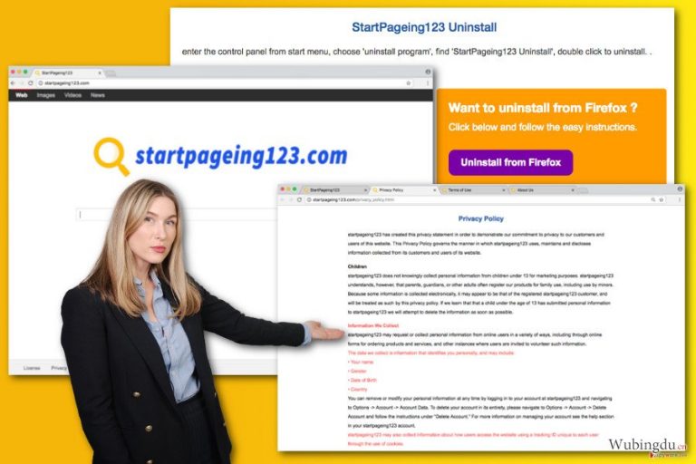 StartPageing123.com 病毒的图解