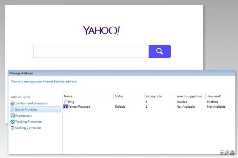 Yahoo Powered 病毒的图像